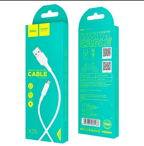 Кабель Hoco X25 Soarer MicroUSB белый 1 м Кабель Hoco X25 Soarer MicroUSB белый 1 м