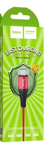 Кабель Hoco X38 MicroUSB красный 1 м Кабель Hoco X38 MicroUSB красный 1 м