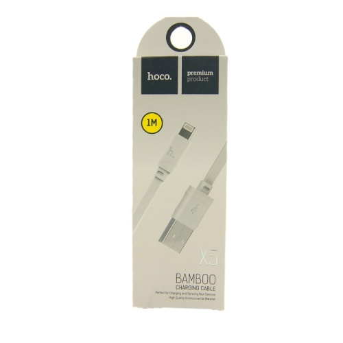 Кабель Hoco X5 Bamboo Lightning белый 1 м Кабель Hoco X5 Bamboo Lightning белый 1 м