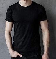 Футболка AbraTex мужская, 52(XL), 180 гр., черная