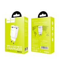 Зарядное устройство Hoco C37A 1USB 2.4A белое