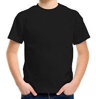 Футболка AbraTex детская, 32, 180 гр., черная