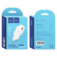 Зарядное устройство Hoco C83 1USB 2.1A белое